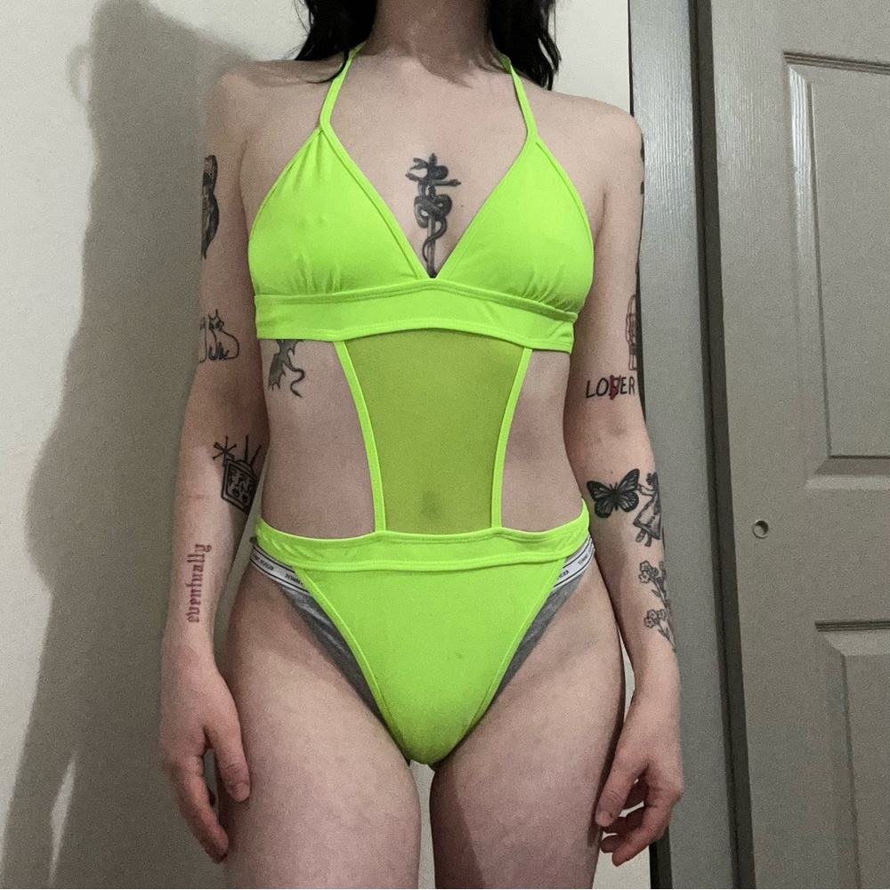 neon rave outfit/swimsuit